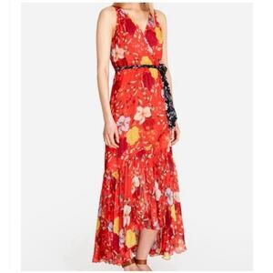 Johnny Was Jade Nidra Silk Floral Maxi Dress Sz M Women's